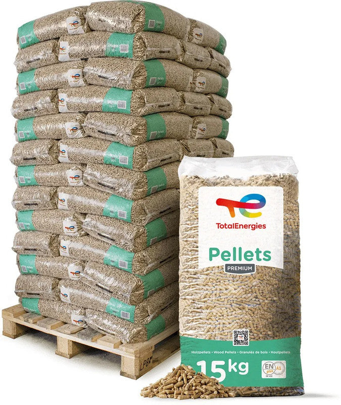 TotalEnergies Holzpellets Premium – 975 kg (65 x 15 kg Säcke)