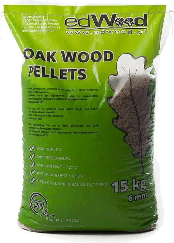 Hartholzpellets Eiche ENplusA1 – 975 kg (65 x 15 kg Säcke)