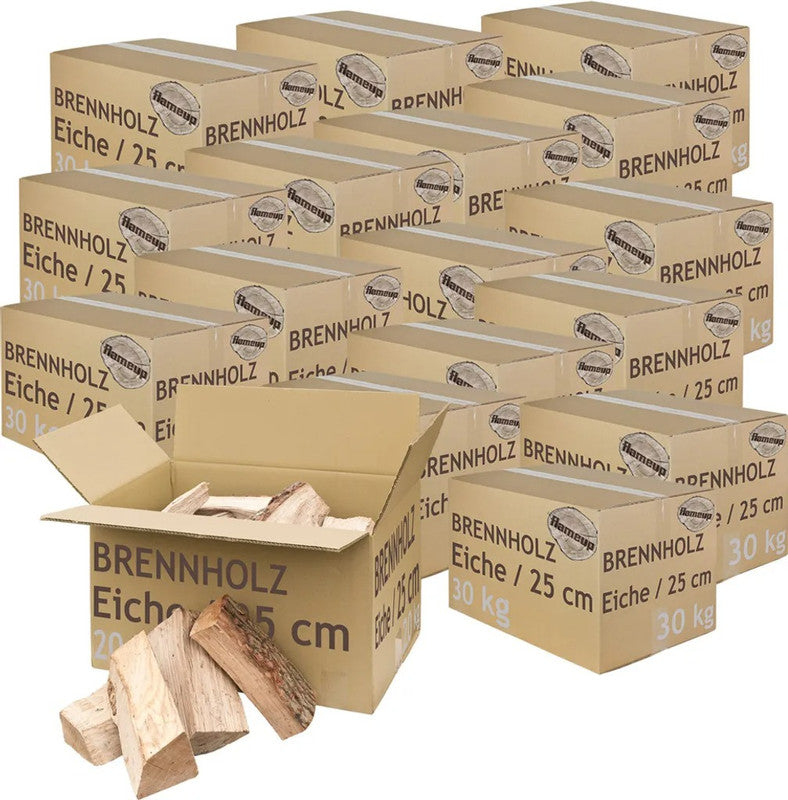 Eiche Kaminholz 25 cm – 500 kg Premium ofenfertig