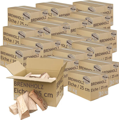 Eiche Kaminholz 25 cm – 500 kg Premium ofenfertig