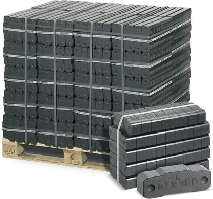 REKORD® Braunkohlebriketts – 1000 kg Palette (40×25 kg